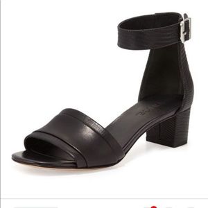 Vince black leather sandals